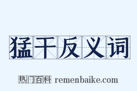 猛干反义词是什么意思的图片